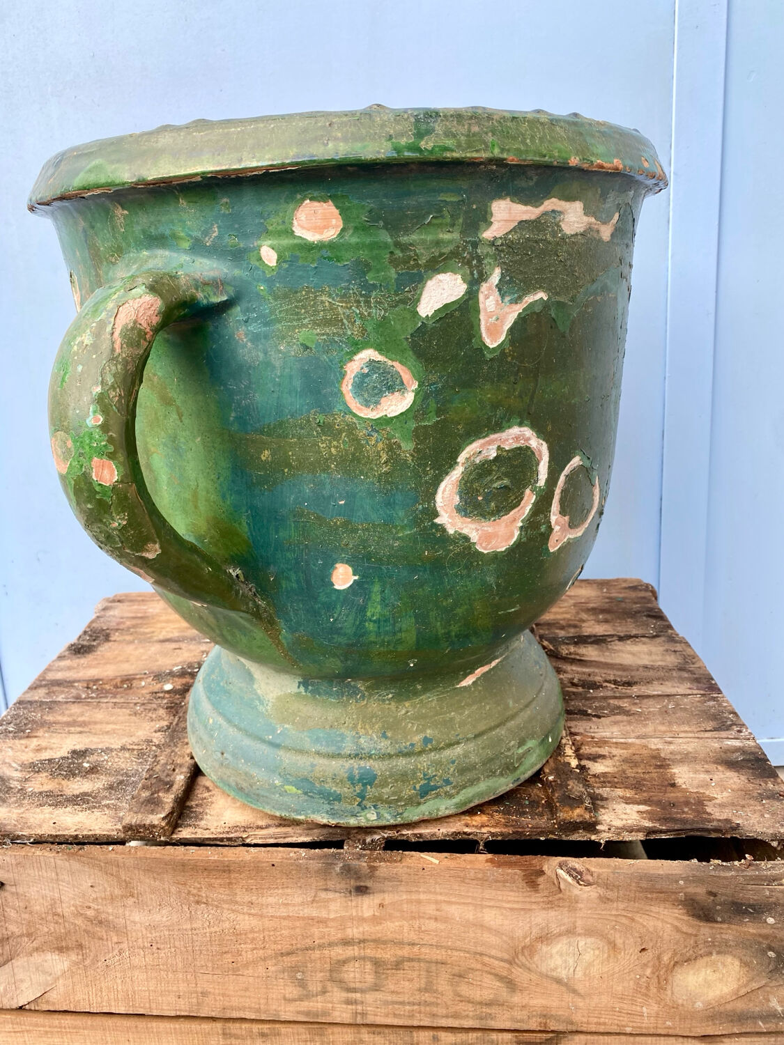 Varnished terracotta jar