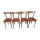 Suite de 4 chaises de bistrot Baumann 1960