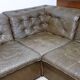 Vintage modular patchwork leather sofa, 1970s