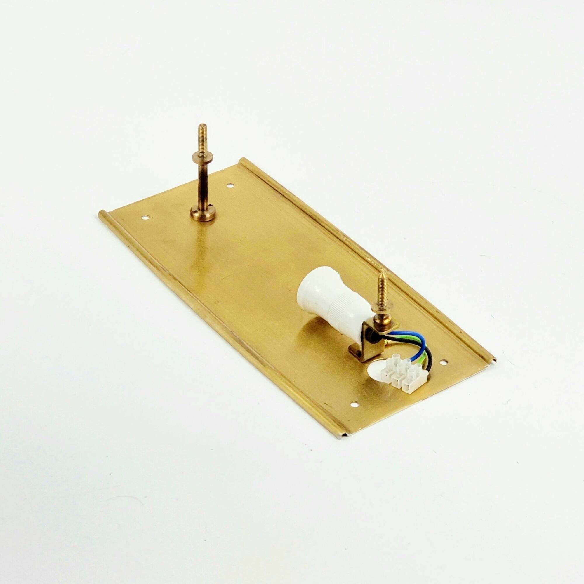 Mid Century Scandinavian Glass & Brass Wall Light by Carl Fagerlund, 1960s