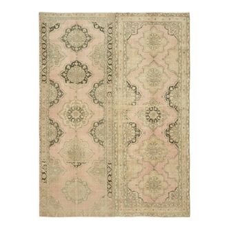 Handmade oriental contemporary 1980s 283 cm x 379 cm beige wool carpet