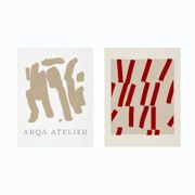 Pair of prints, abstract wall art set of two, 50x70cm