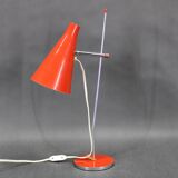 1960s Josef Hurka Red Table Lamp for Lidokov , Czechoslovakia
