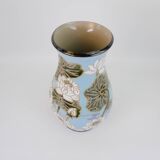 Large ceramic vase with floral pattern