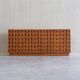Contemporary Brutalist Carved Wood Sideboard With Travertine Top In review