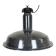 Large Industrial Grey Enamel Factory Lamp with Cast Iron Top, 1960s