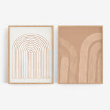Pair of giclee prints, abstract wall art set of two, 50x70cm