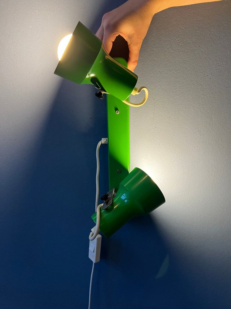 Vintage wall lamp space age green