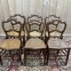 Set of 6 Louis-Philippe caned walnut chairs, 19th century.
