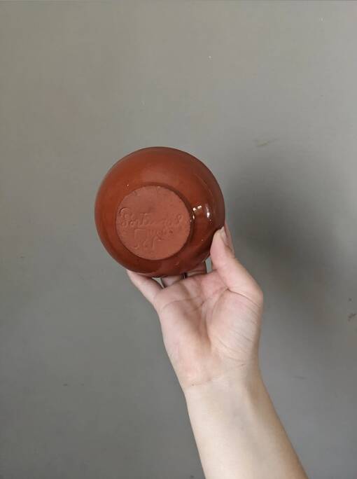 Handmade empty pocket bowl, hand-painted decor, vintage bowl, slow deco