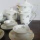 Service à Thé en porcelaine dorée signé Luf