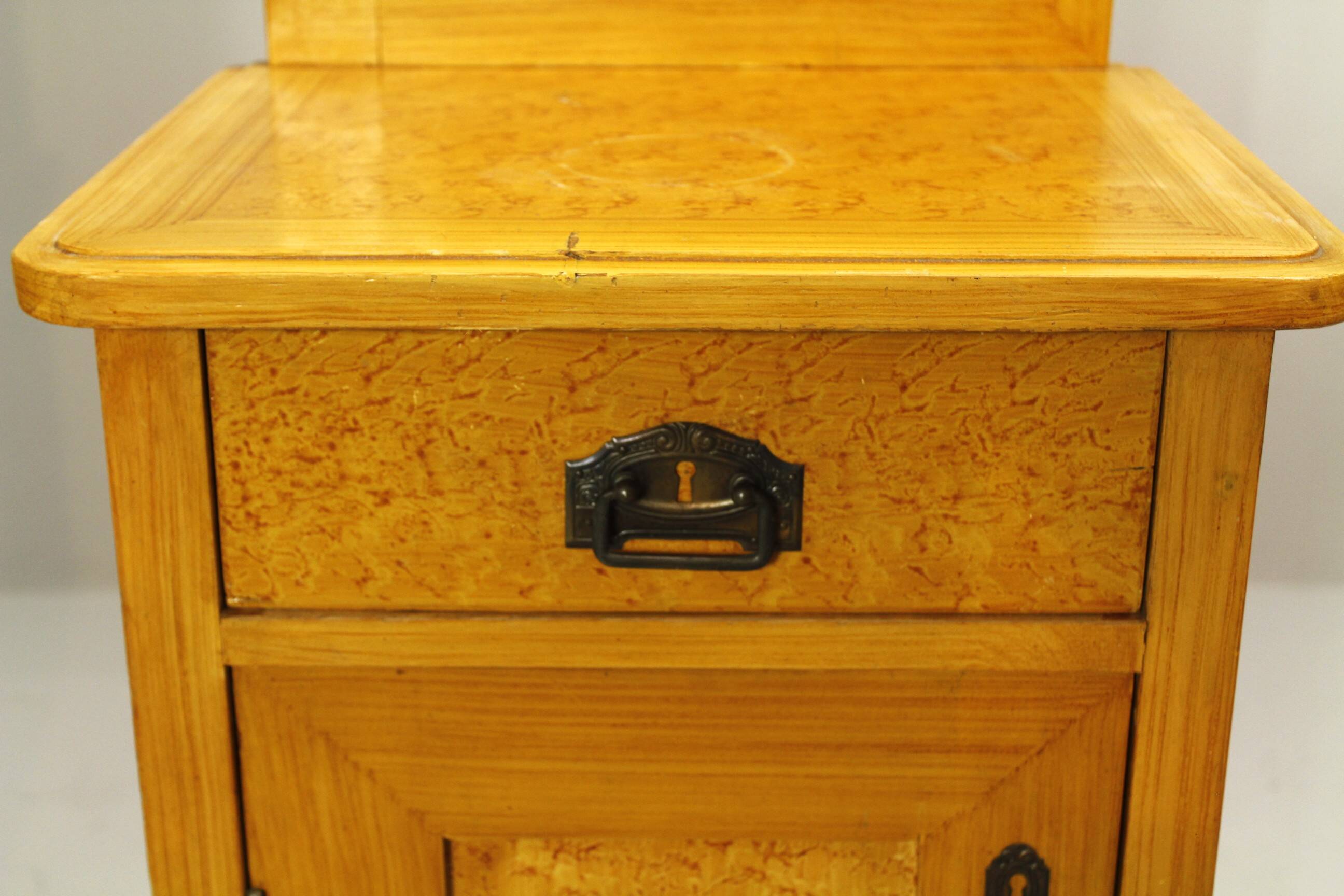 Pair of Bedside Tables. Folk art, Bohemia 1920