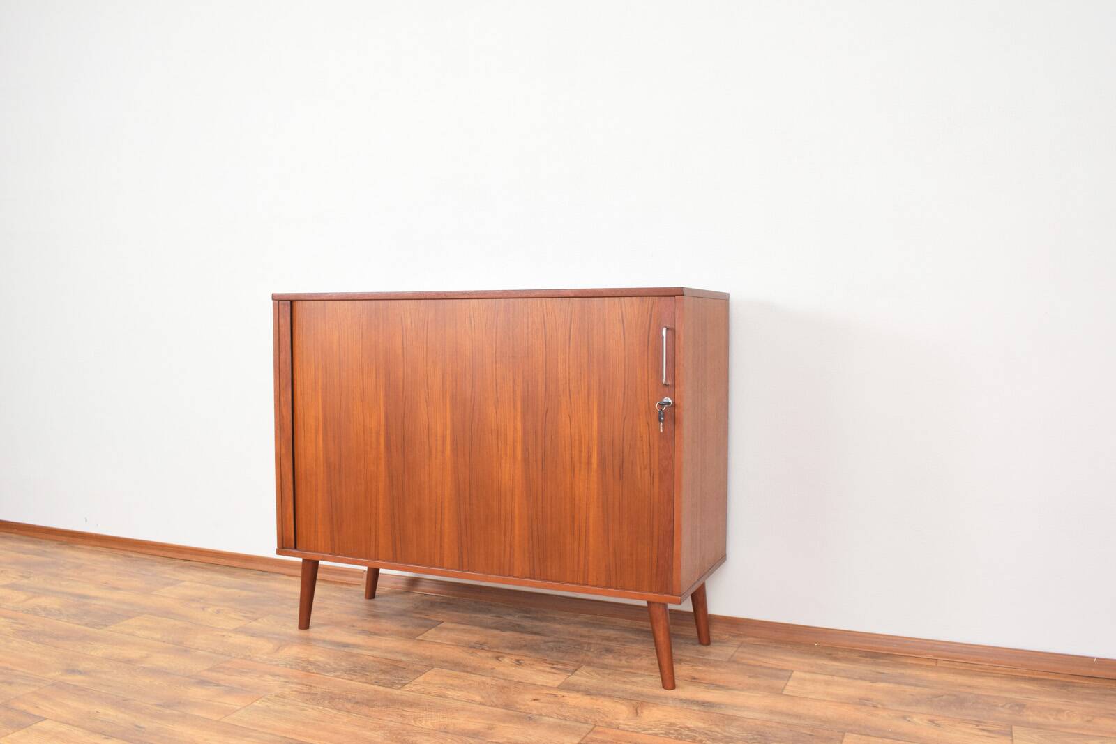 Mid-Century Danish Teak Tambour Doors Sideboard, 1960s.