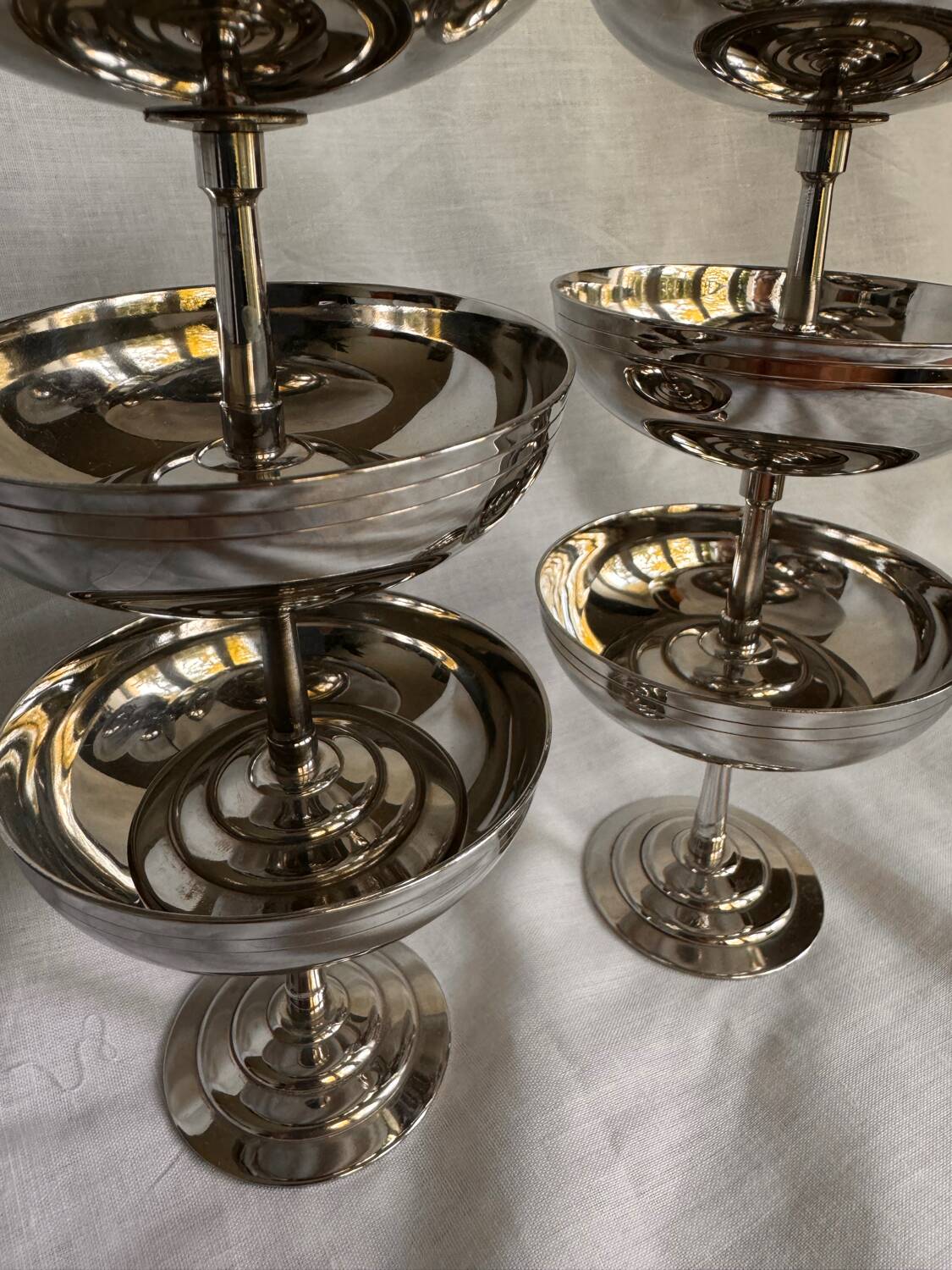 Set of 6 Letang Remy stainless steel ice cream cups