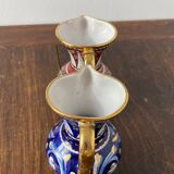 Antique pinched pitchers in earthenware and slip