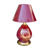 Bordeaux and gold art deco lamp