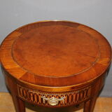Louis xvi style hot water bottle table in marquetry around 1900