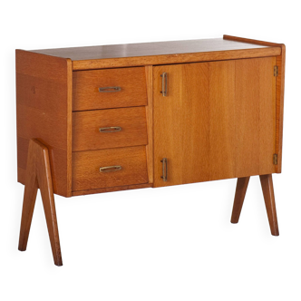 Sewing machine furniture with compass feet from the 50s/60s