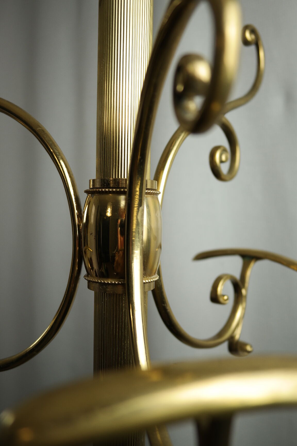 Art Deco brass coat rack from the 20th century.