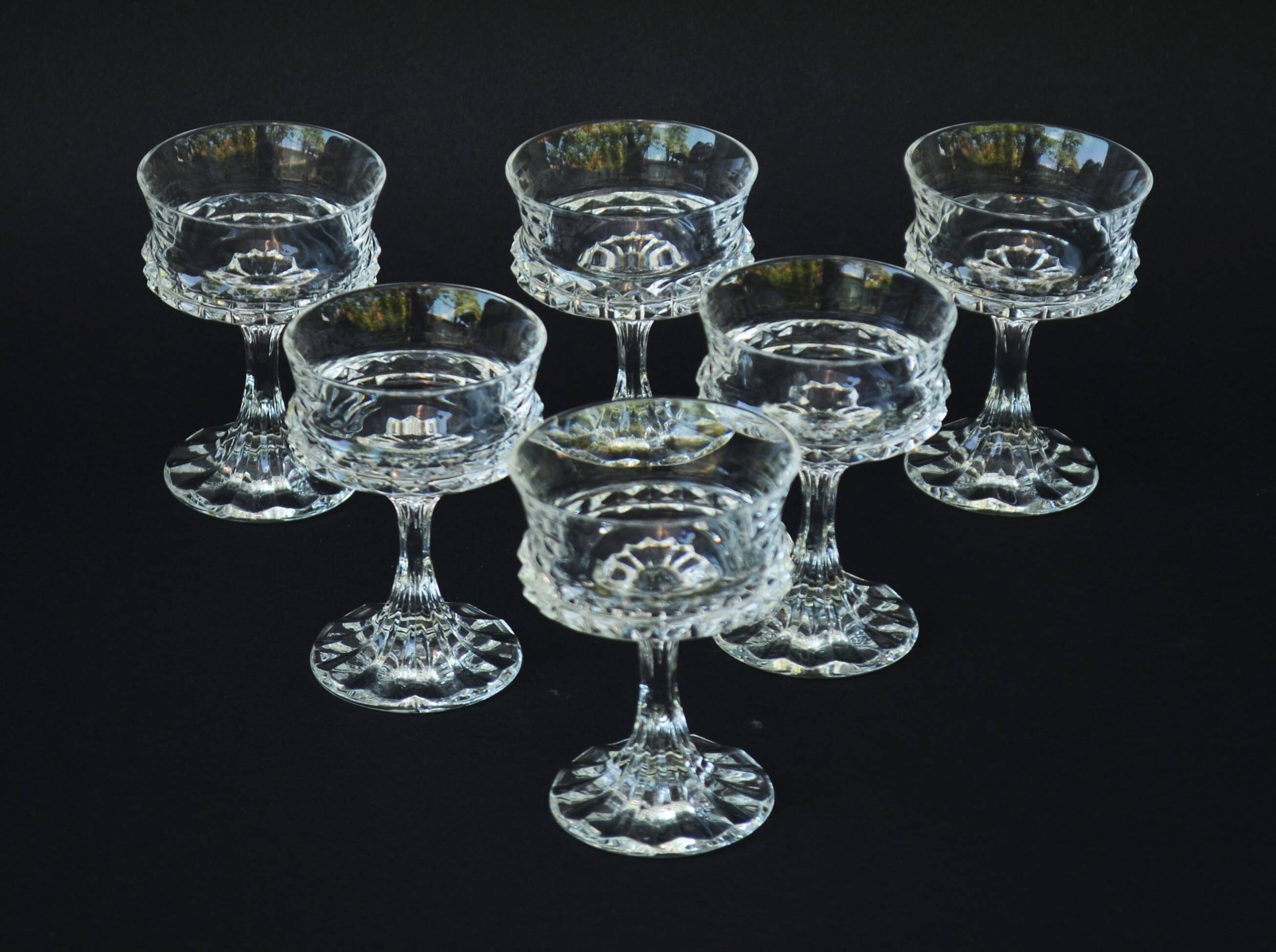 Villeroy & Boch Set of Lucretia 1970s liqueur glasses  Villeroy & Boch Lucretia liqueur set