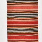 Runner Vintage Rayé – Tapis Kilim Graphique Tissé Main, 77x360 Cm