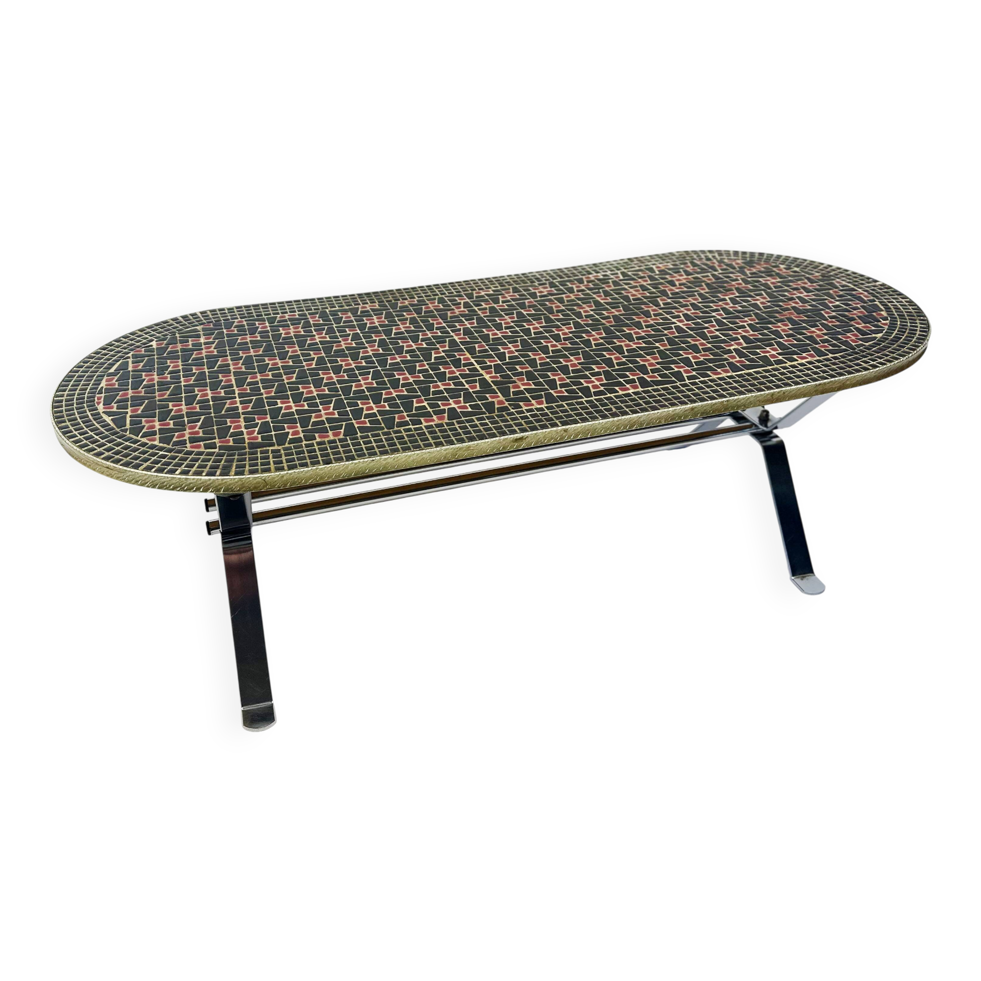 Vintage mid-century mosaic coffee table