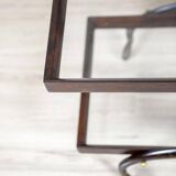 Vintage Side Table in Dark Brown Beech, 1950s