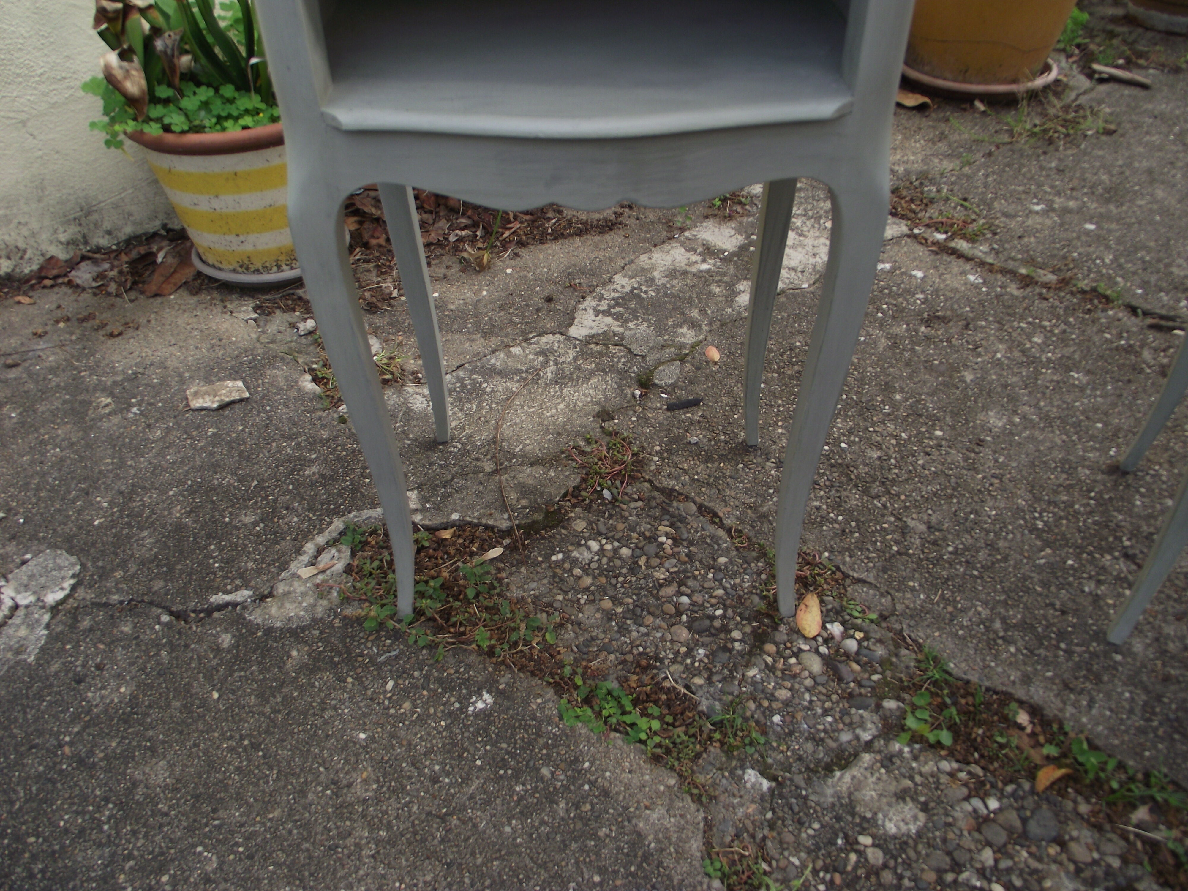 Pair of painted louis xv style bedside tables