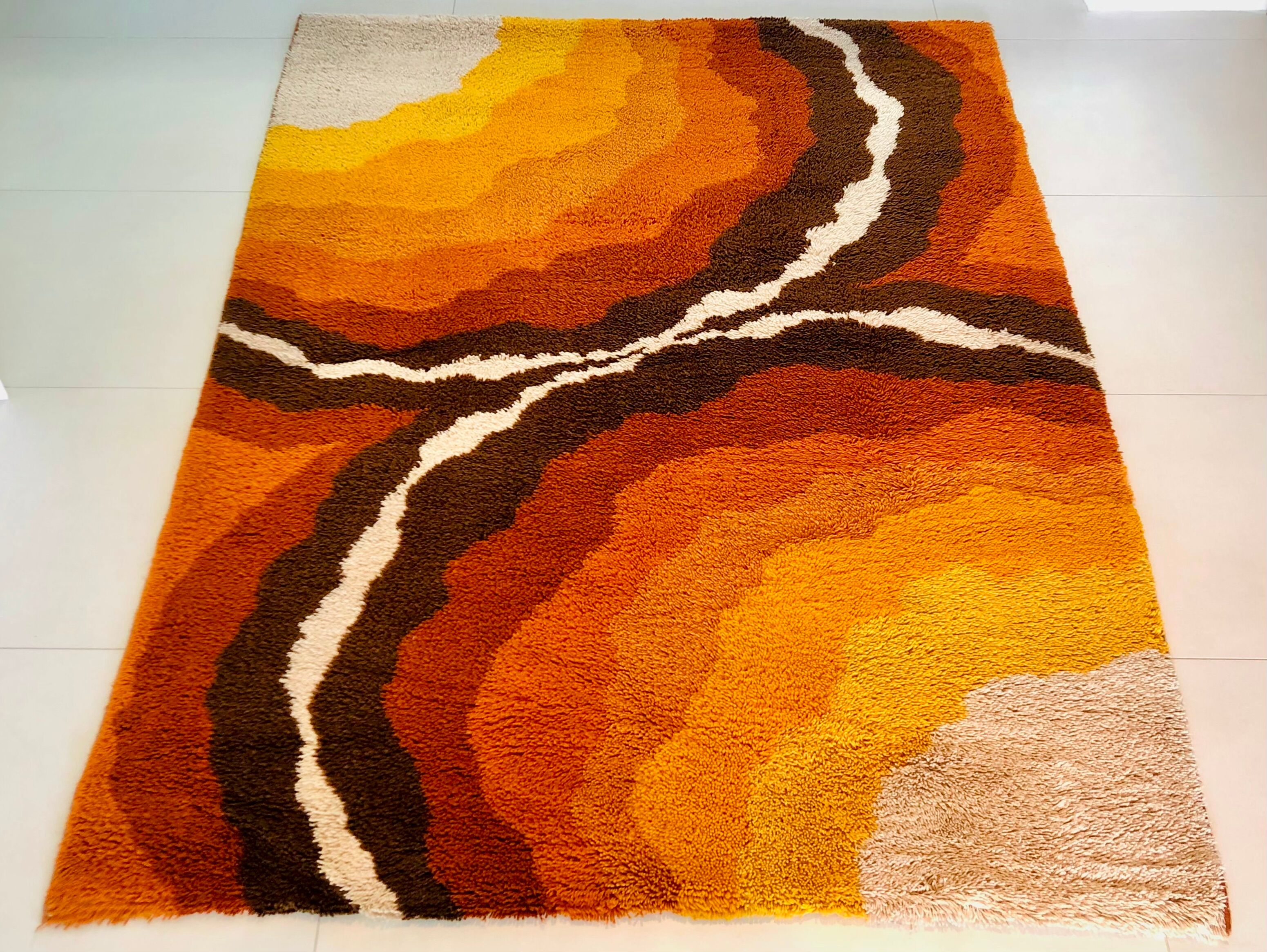 Vintage wool rugs , Italy 70s