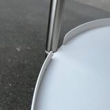 Minimalist Thrill metal coffee table or side table with wheels by Leitmotiv.