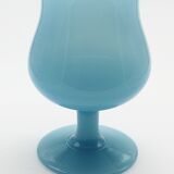Large vase in blue opaline