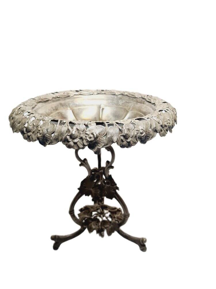 Coupe sur pied Biedermeier de Fraget, années 1890