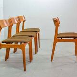 Erik Buch Danish Design Teak Dining Chairs for Oddense Maskinsnedkeri 1960s