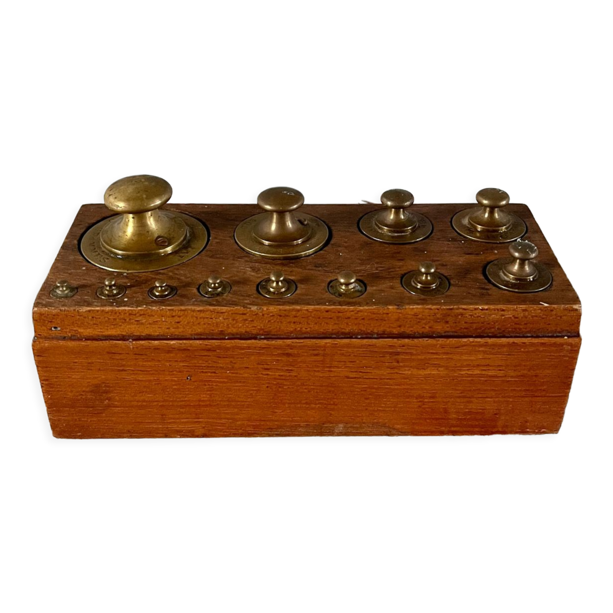 Complete brass weight box