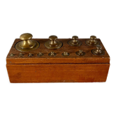 Complete brass weight box