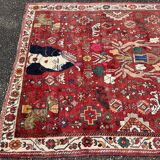 Gashgai nomadic / figurative carpet circa 1920