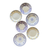 6 assiettes dépareillées