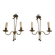 Pair of bronze wall sconces in Louis XVI style