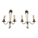 Pair of bronze wall sconces in Louis XVI style