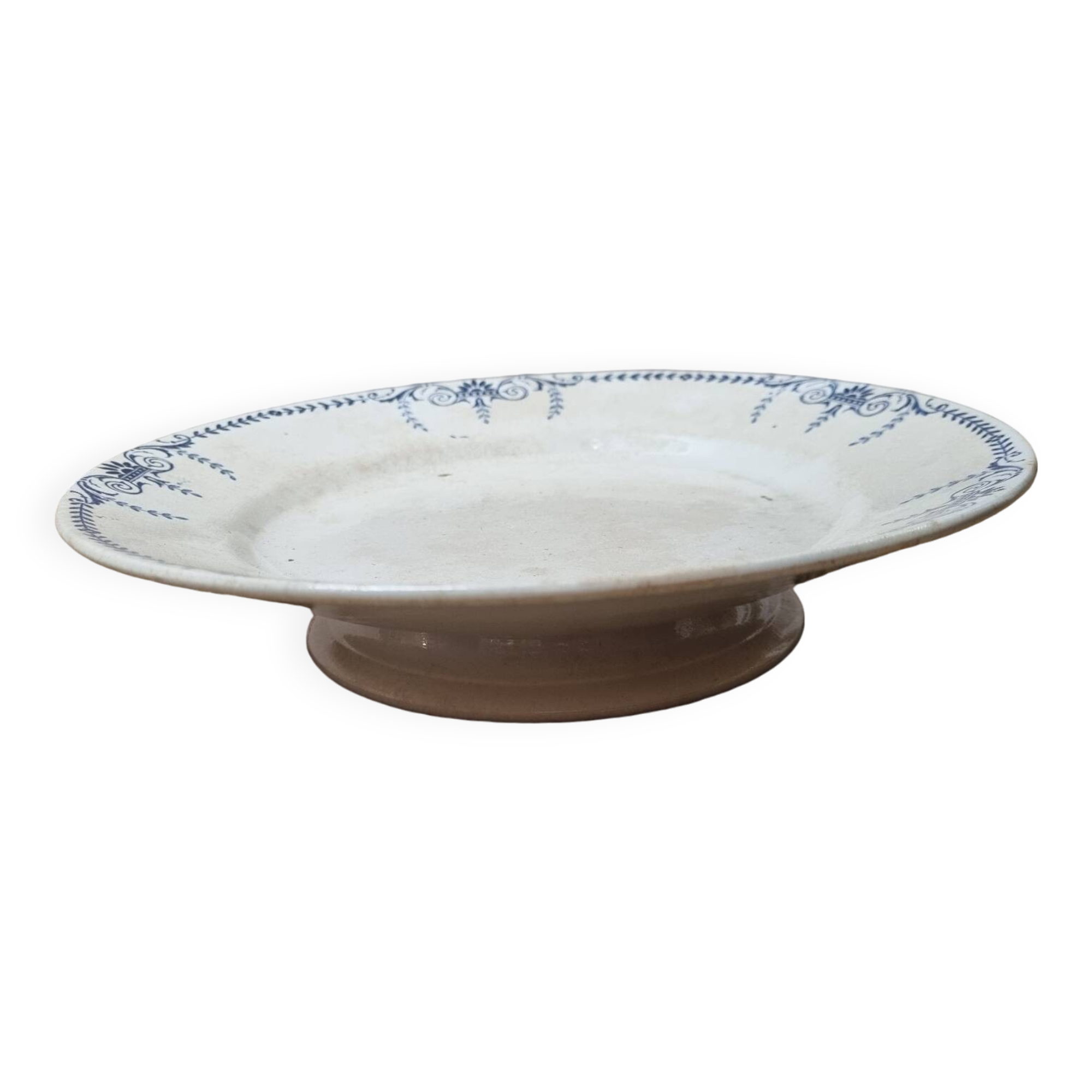 Lunéville earthenware piedouche plate 1930