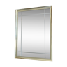 Vintage hollywood regency gold facetted mirror, 80s wall mirror