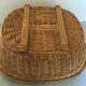 Wicker laundry basket