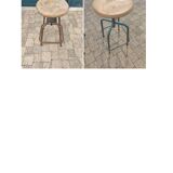 Set of two industrial style stools