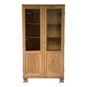 Oak display cabinet