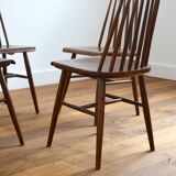 Suite of 4 chairs Stockholm Ikea vintage 1960s