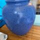 Large speckled blue ceramic vase
