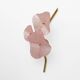Pair of pearly pink Murano glass and brass wall lights