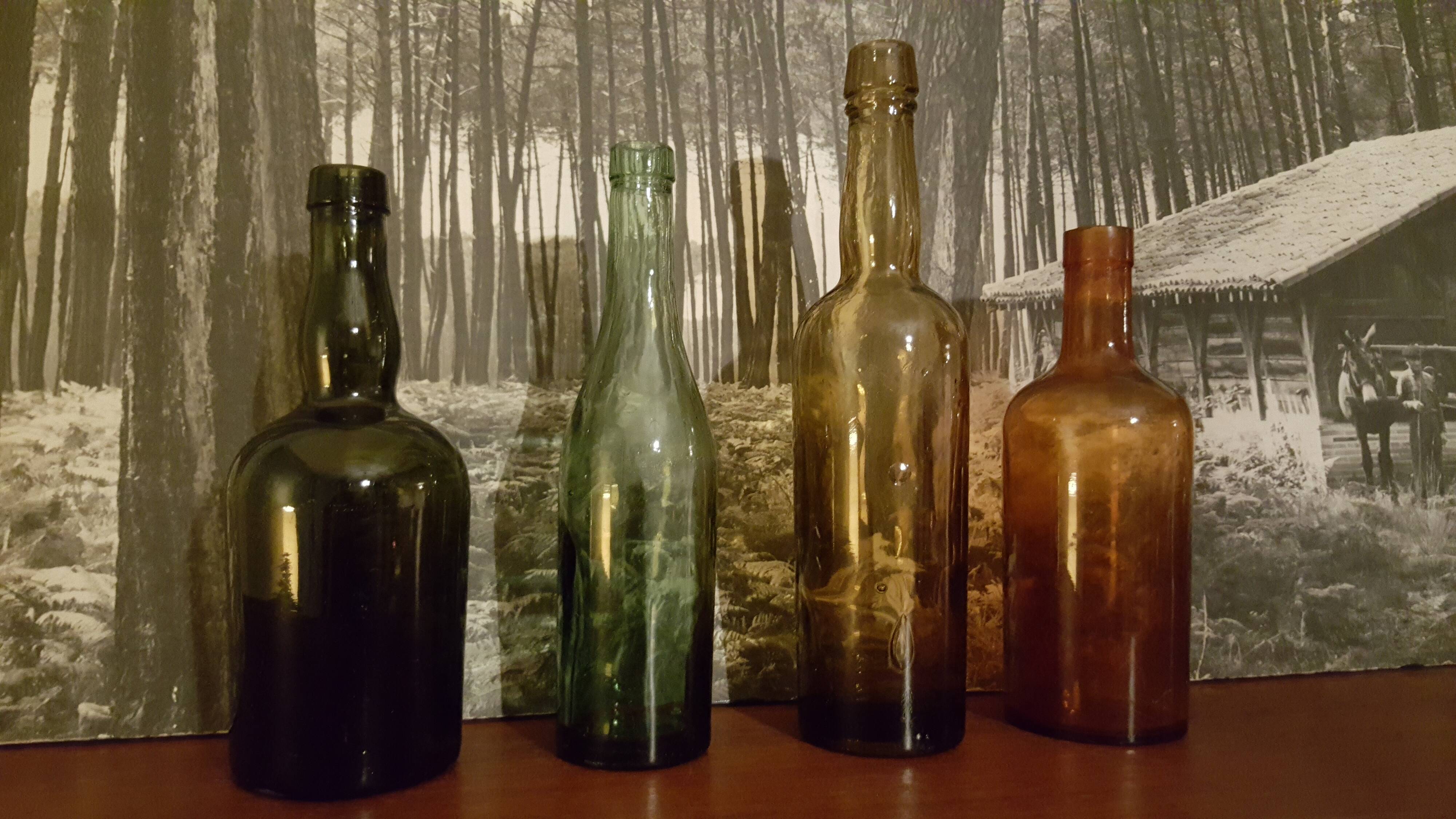 Old glass bottles