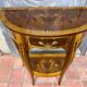 Console demi-lune Louis XV en marqueterie, style italien