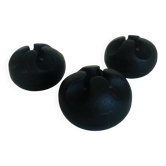Set of 3 Danish cast iron candle holders by Christer Holmgren.